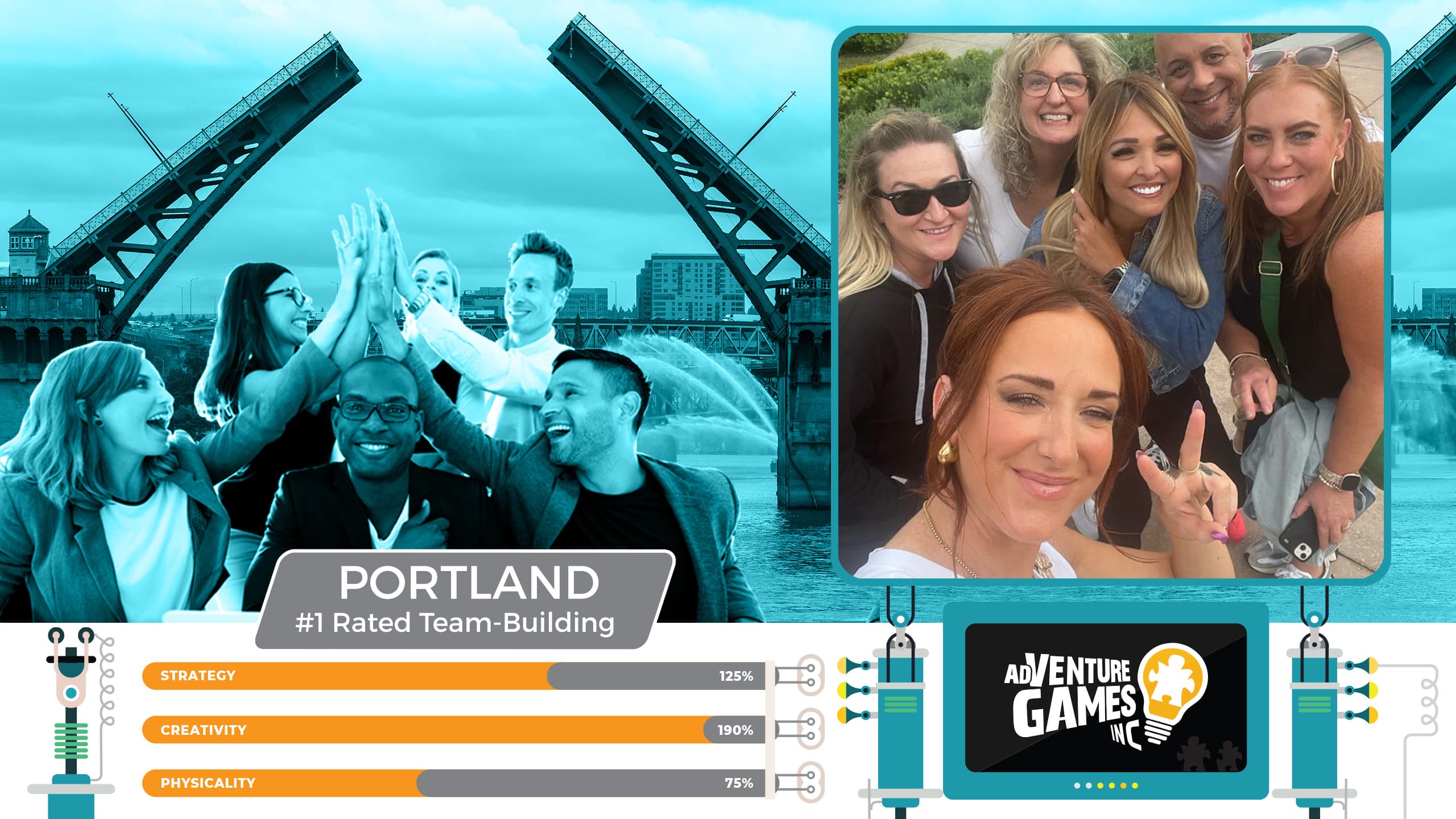 Best Team Building Portland | AdVenture Games Team Building Youtube Video Cover