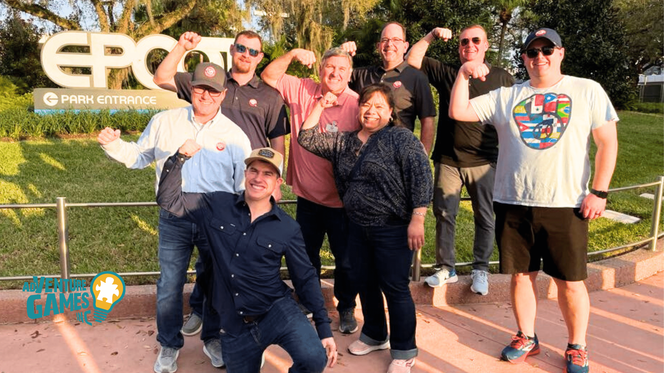 A team enjoying a day together during a high-energy team building event by Adventure Games Inc, recognized as the best team building company nationwide